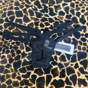 Black Strappy Thong